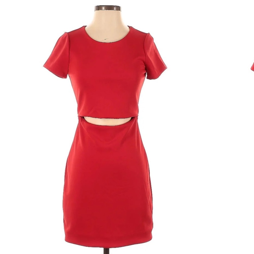 Express Red Midi Dress
